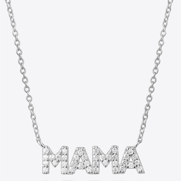 MAMA Zircon 925 Sterling Silver Necklace - Picture 6 of 8